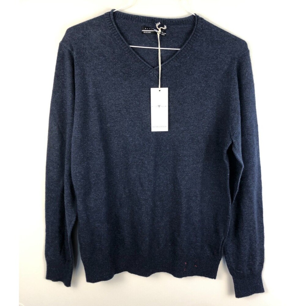 NWT Five Four Los Angeles Men's Holston V-Neck Navy Sweater Size M